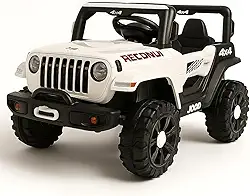 Jipe Infantil Elétrico 12v Carrinho Controle Remoto Música (Branco)