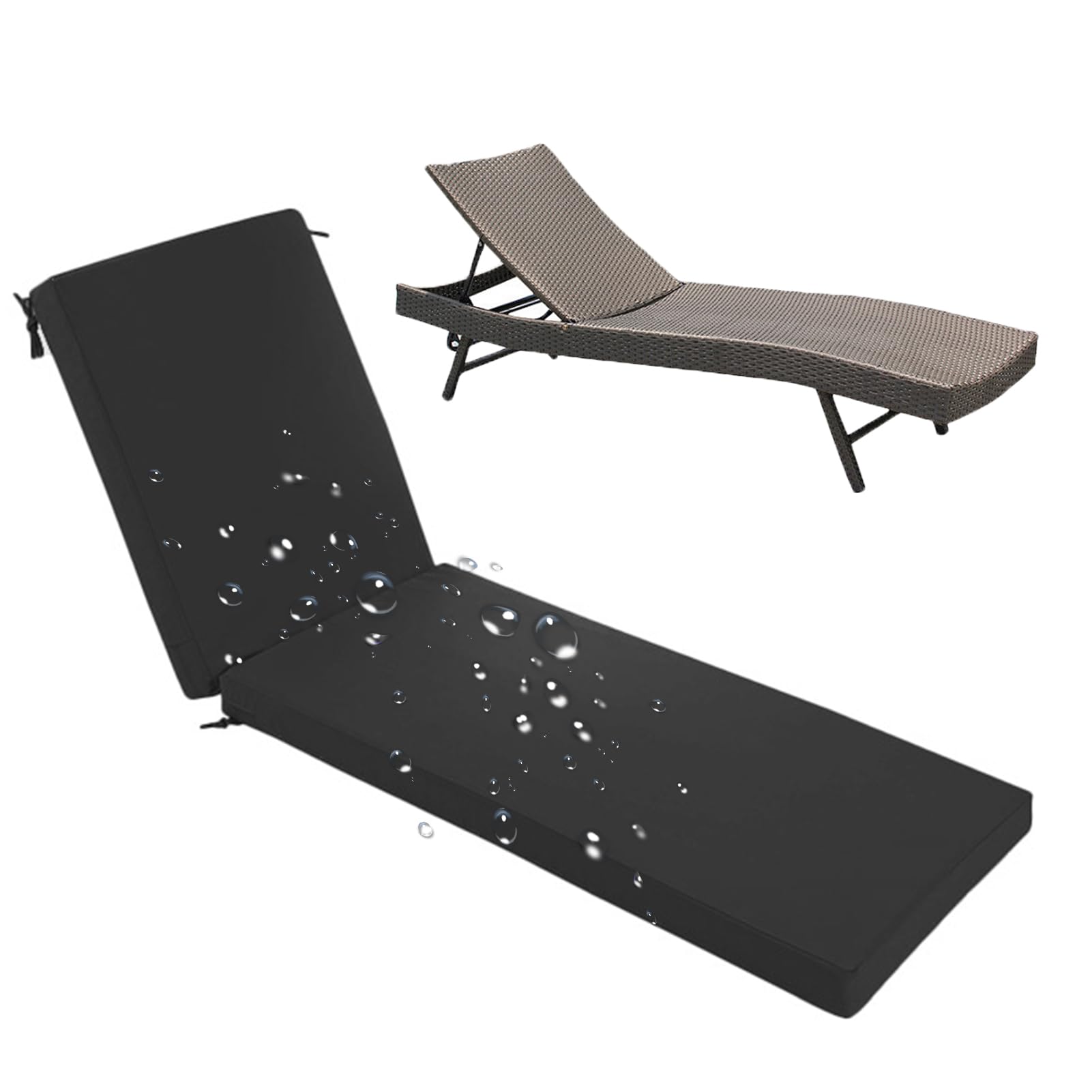 Cojín impermeable de 190 x 60 cm transpirable para exteriores