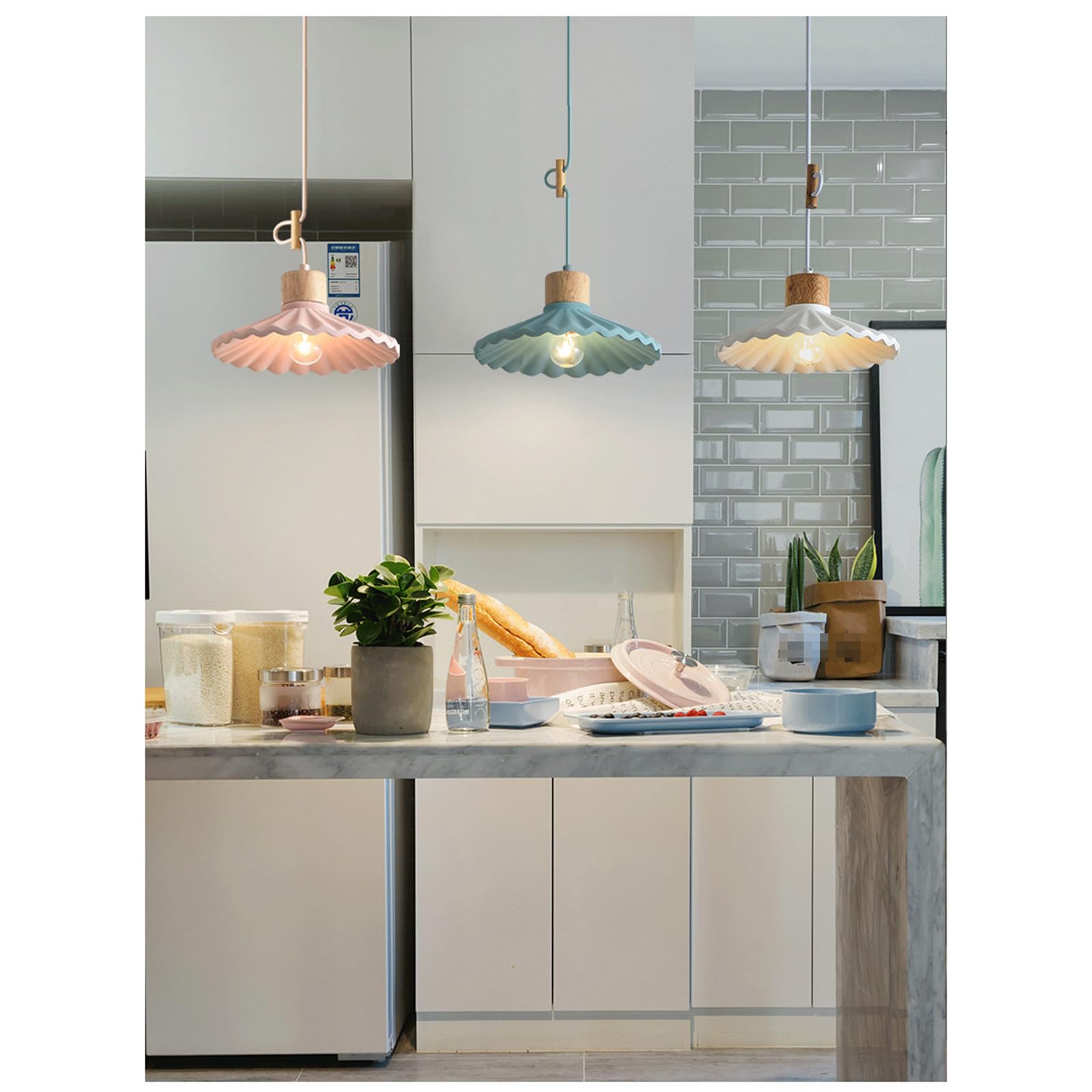 Cement hanglamp E27 industriële geplooide betonnen hanglamp Scandinavische 1-lichts kroonluchter Verstelbare hangende hanglamp voor keukeneiland