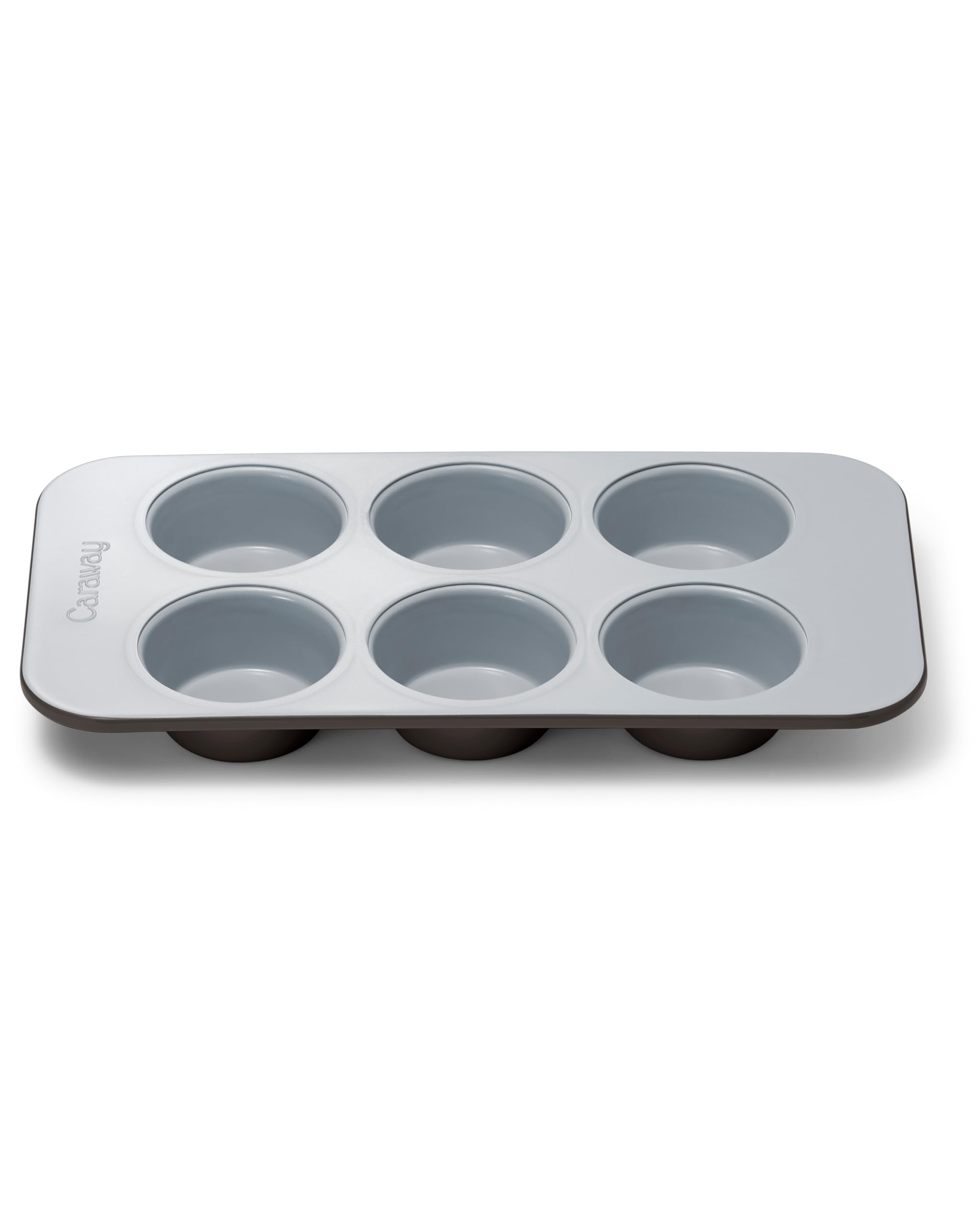 Caraway Antihaft-Keramik-Muffinform für 6 Muffins, ungiftig, PTFE- und PFOA-frei, ofenfest, aluminisierter Stahlkern, kleine Muffinform zum Backen von Cupcakes, Muffins und mehr, Schwarz