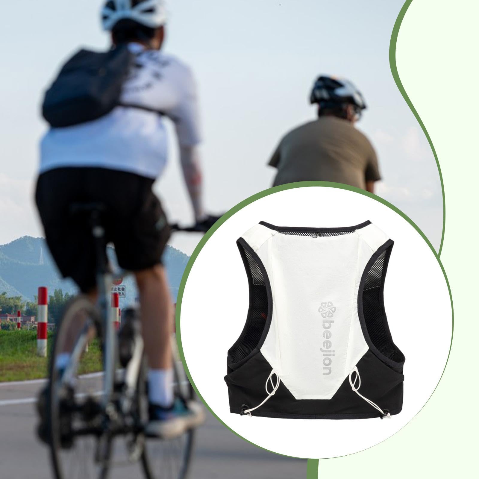 Gilet da Corsa Zaino Idratazione per Uomo Donna con Molteplici Tasche Spallacci Regolabili Traspiranti Tessuto Leggero in Nylon Spandex Ideale per Spo