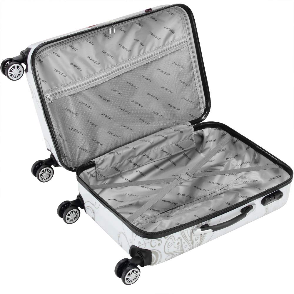 Monzana Trolley Butterfly Valigia a Guscio Rigido M Manico Telescopico Alluminio Ruote girevoli 360°