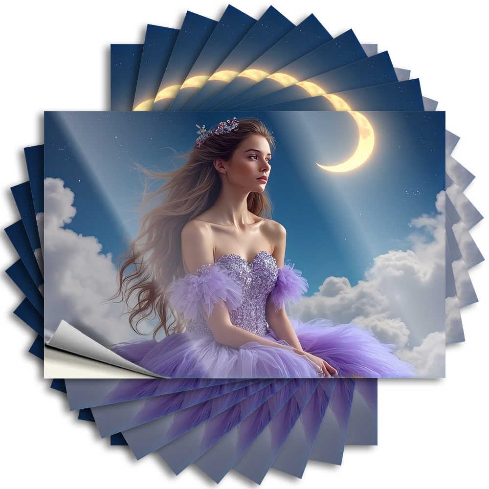 Abipuir Stickers for Cars Enchanted Night: A Fairy Tale Princess Stickers 10Pcs Vintage Bar Decor Funny Bumper Sticker(6X9CM)