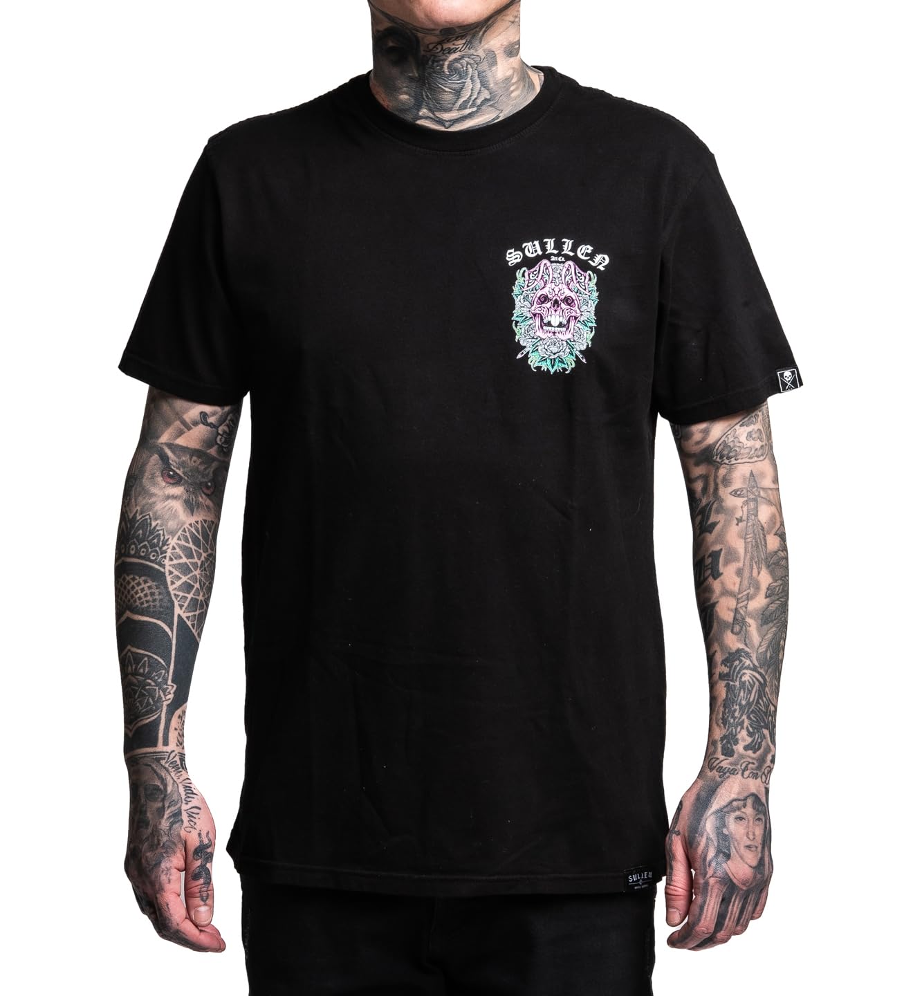 Sullen Herren-T-Shirt mit Totenkopf-Hase 26, Osterkapsel, Tattoo, Lifestyle-Grafik, Premium-Baumwolle, kurzärmelig