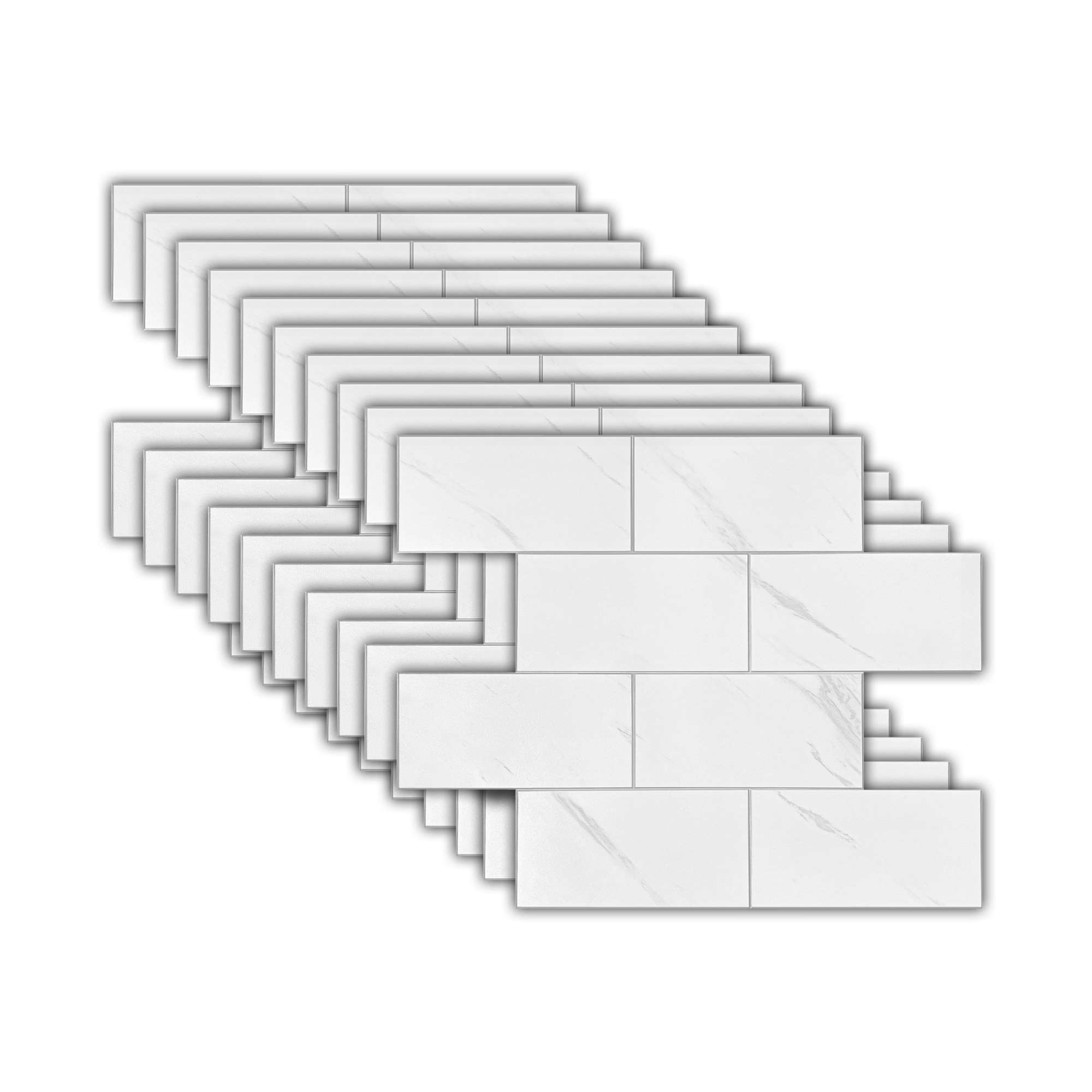 IZODEKOR Azulejos de mosaico autoadhesivos - 305 x 305 x 4 mm (10 unidades) - Azulejos adhesivos de vinilo para cocina, baño, salón y dormitorio, azulejos de pared 3D, azulejos de cerámica, paneles de