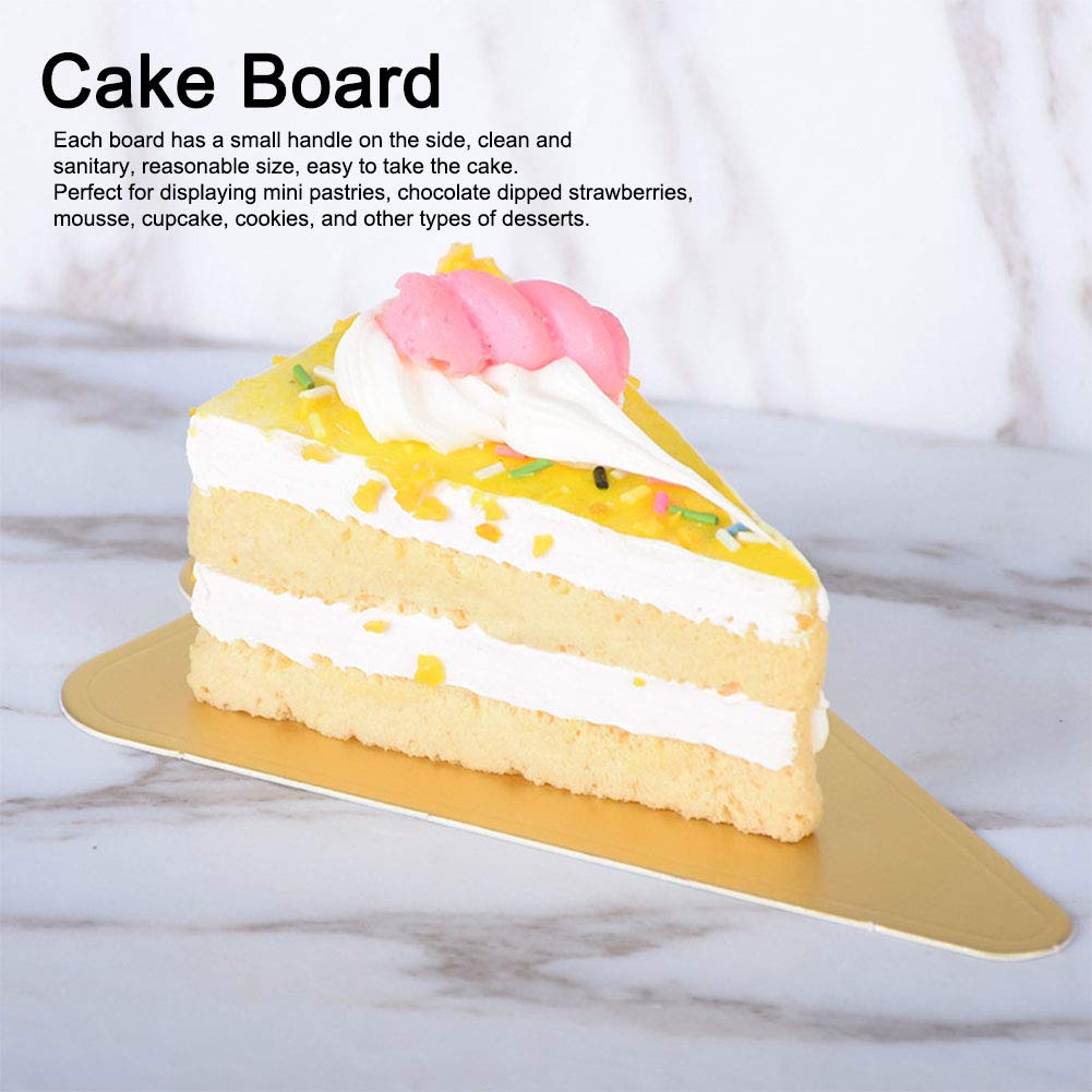 300 pezzi sottotorta triangolari dorati base per torta mousse vassoio per cupcake display in cartone per uso alimentare decorazioni per dessert per matrimoni feste di compleanno
