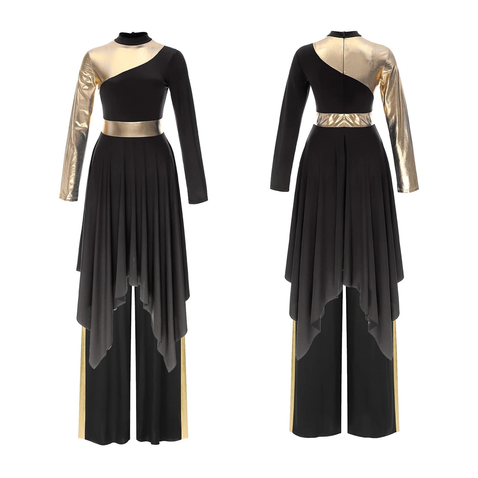 OJEVMLFVQ Praise Dance Dress Women Modern Lyrical Liturgical Dance Costume Church Choir Worship Praise Dress Long Sleeve