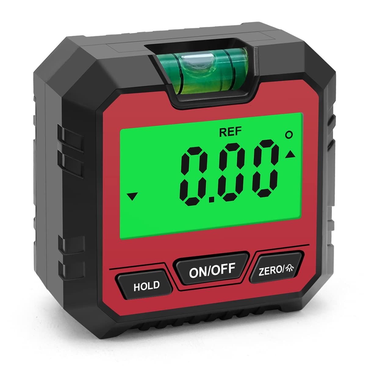 Electronic Digital Level Box Protractor High Accuracy Angle Finder Gauge 4x90°Measuring Range Level Inclinometer with Magnetic Base for Woodworking Car Repair Construction Electronic Digital(gules)