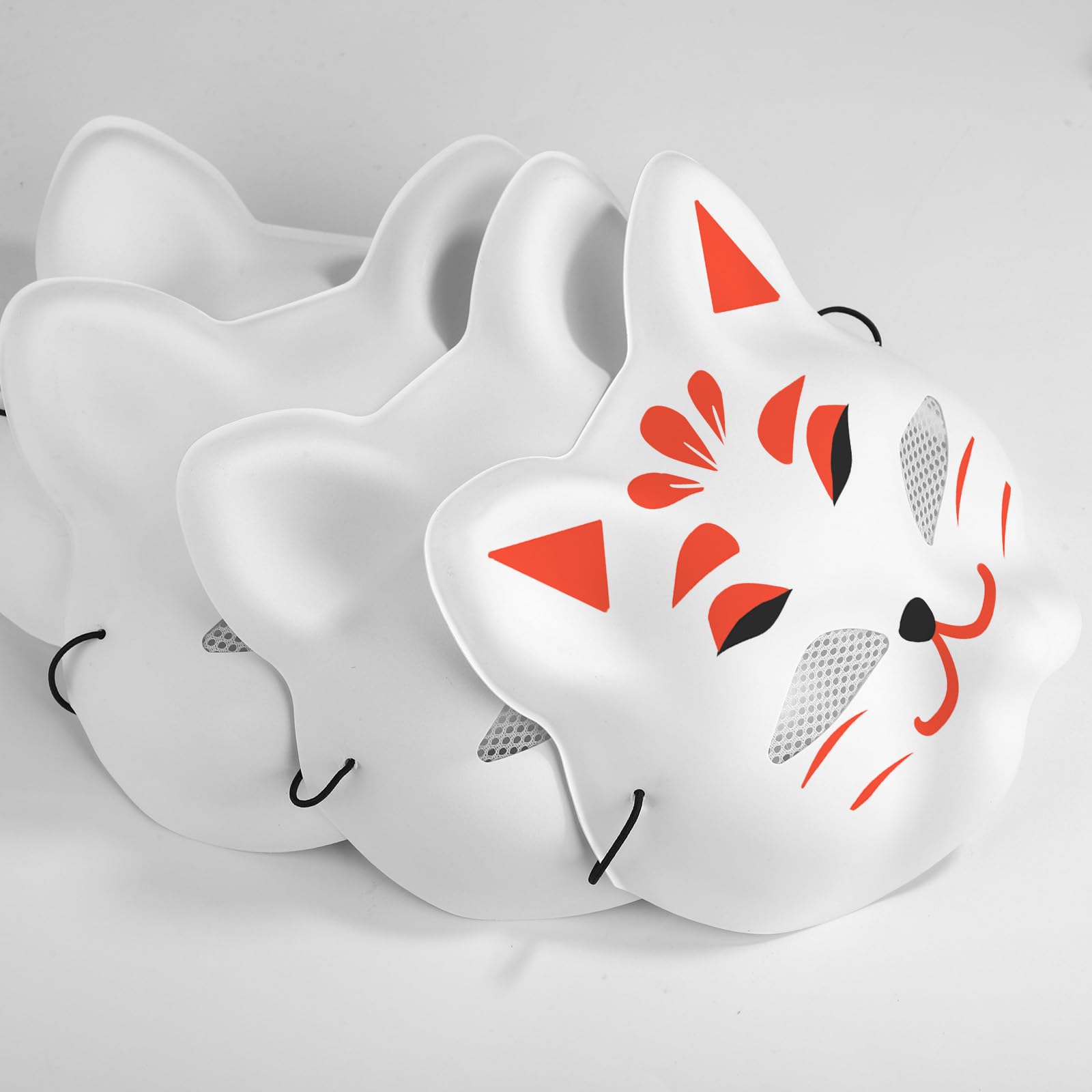 5pcs Cat Masks with Eye Mesh - Image 3