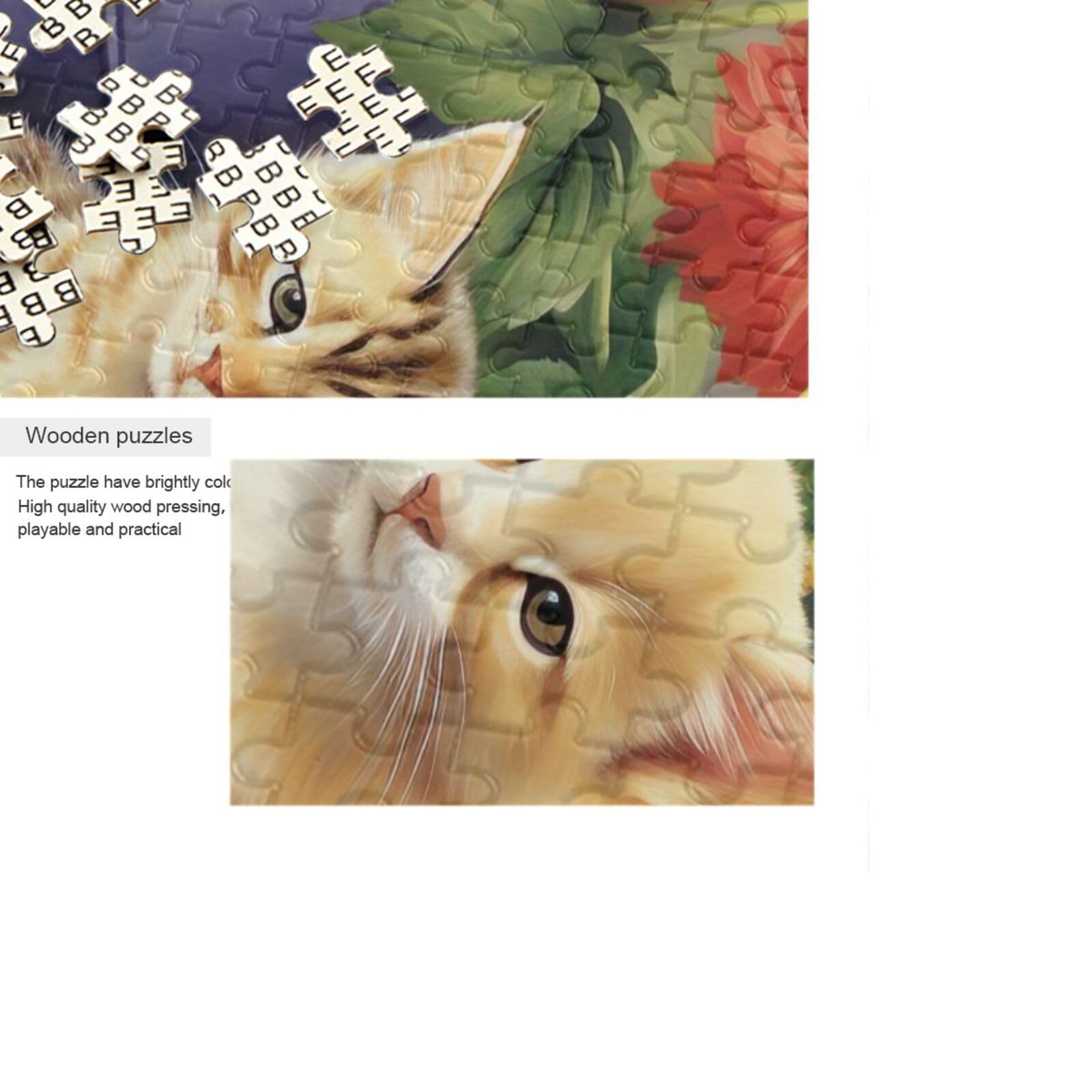 Amazon.com: Puzzles for Adults 1000 Piece Cute Cat Kitten