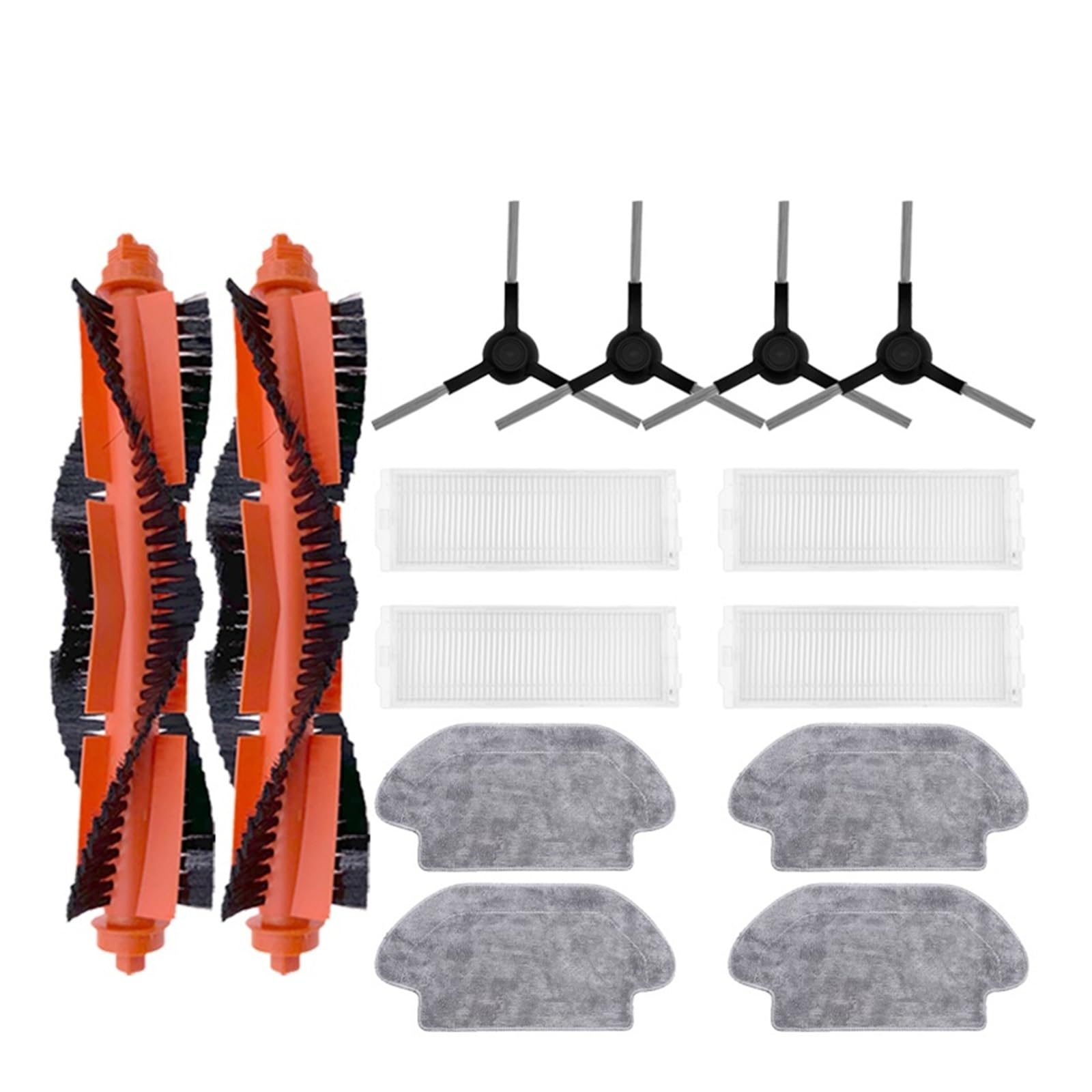Kicici Roller Side Brush Filter HEPA Mop Rag Cloth Compatible With Xiaomi Robot Vacuum S10 / S12 / B106GL Series Replacement Accessories Parts(076)