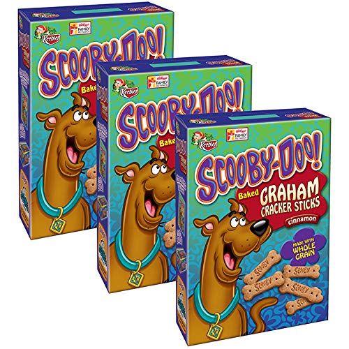 Keebler Scooby Doo Graham Cracker Sticks, Cinnamon Flavor, 3 Pack, 11 Ounce, Baked, Made with Whole Grain