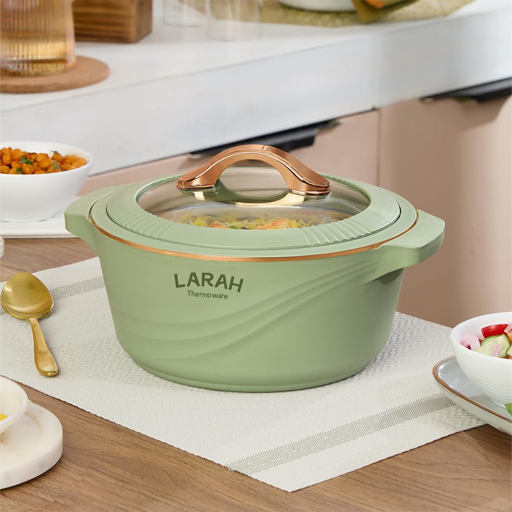 Borosil 2 L Glaze Green PU Insulated Casserole, Stainless Steel Inner, Glass Lid, BPA Free, Roti Hot Case, Keeps Food Hot for Hours, 1 Year Warranty-image-33