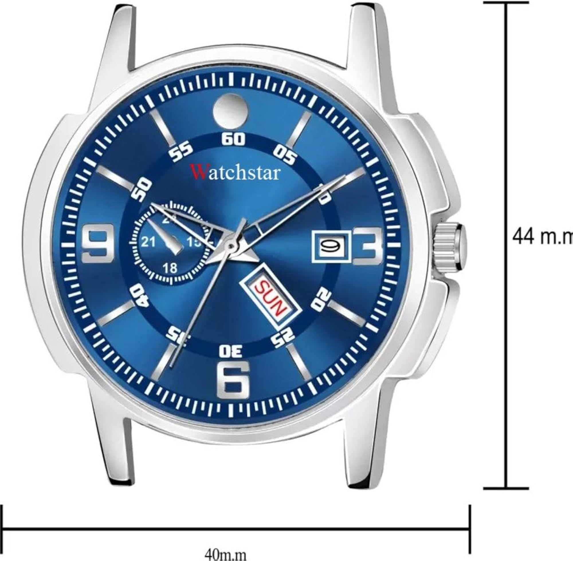 Women's Steel Blue Analog Watch, Double Window Design