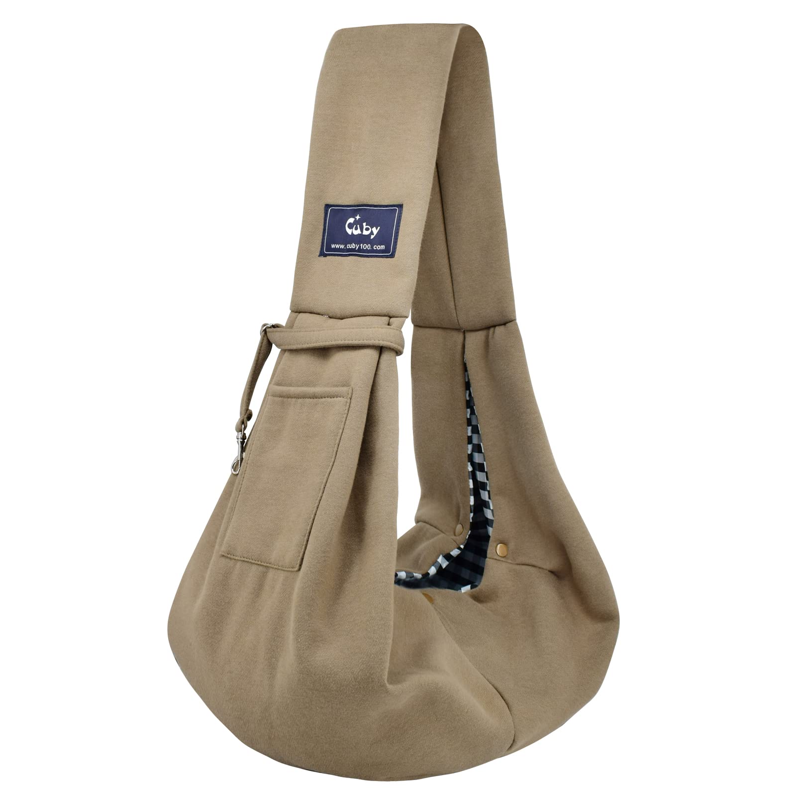 CUBY Dog and Cat Sling Carrier - Hands Free Reversible Pet Papoose Bag - Soft Pouch and Tote Design - Suitable for Puppy, Small Dogs Cats Outdoor