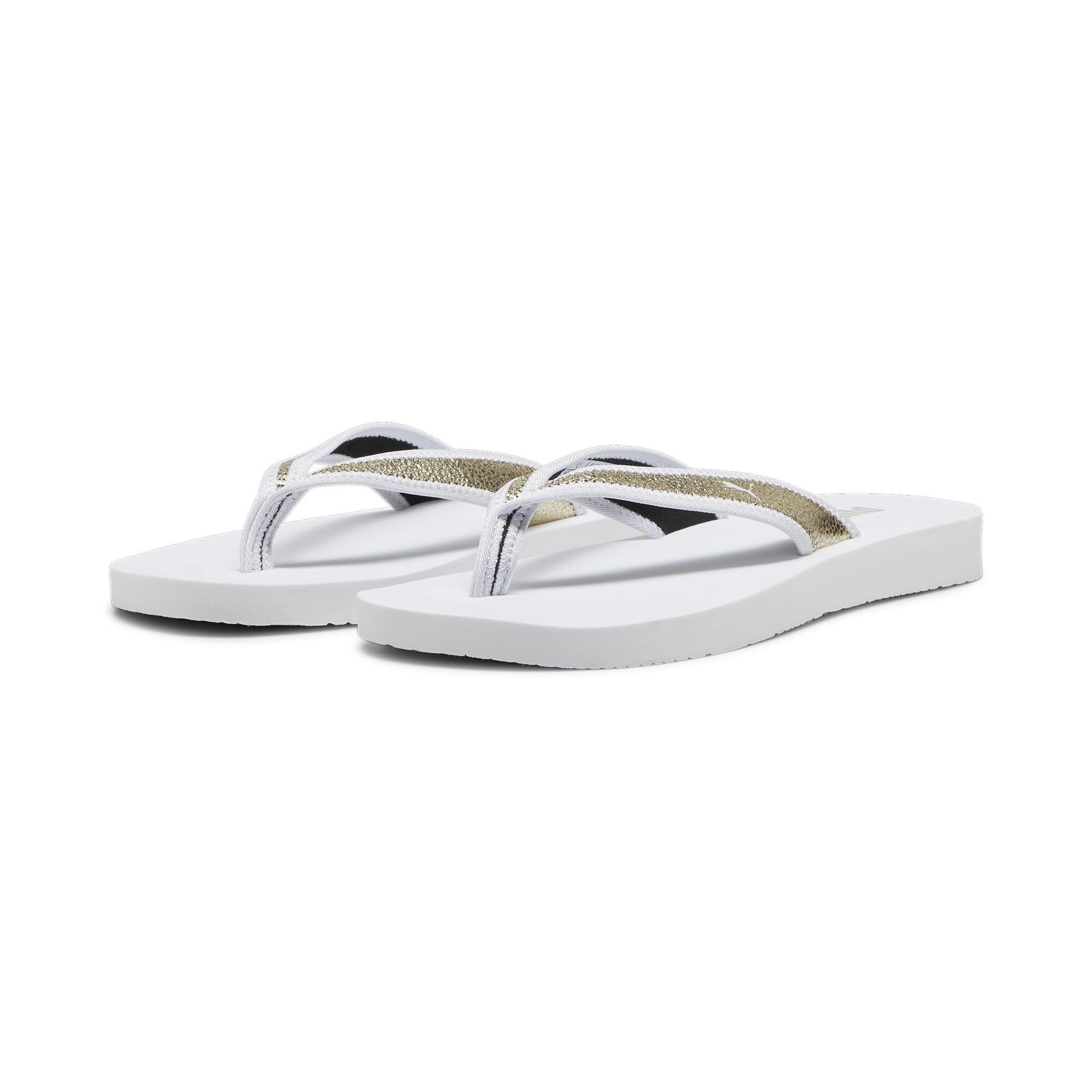 Amazon.com | Puma Women's Flip-Flop, White Gold White, 5 | Flip-Flops