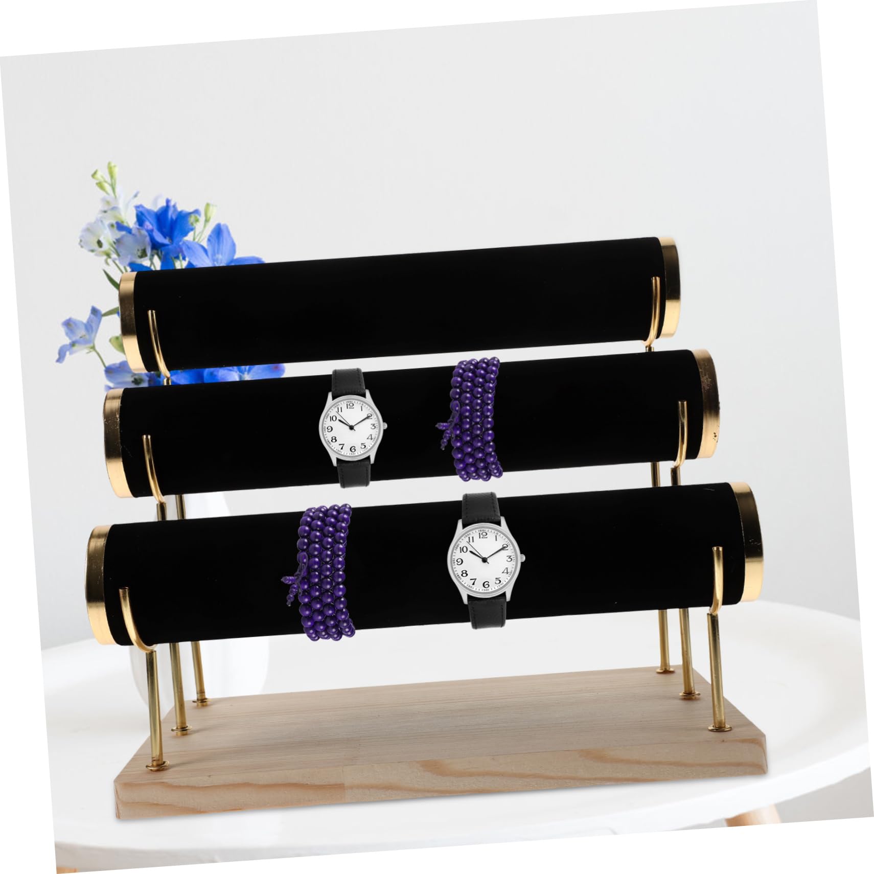 Uchwyt na bransoletkę do zegarka pulpit stojak na bransoletkę prezentacja organizer na bransoletkę stojak na biżuterię stojak na zegarek domowy/205/232(Black)