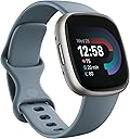 Fitbit Versa 4 Fitness Smartwatch with Daily Readiness, GPS, 24/7 Heart Rate, 40+ Exercise Modes, Sleep Tracking and more, Waterfall Blue/Platinum, One Size (S & L Bands Included)