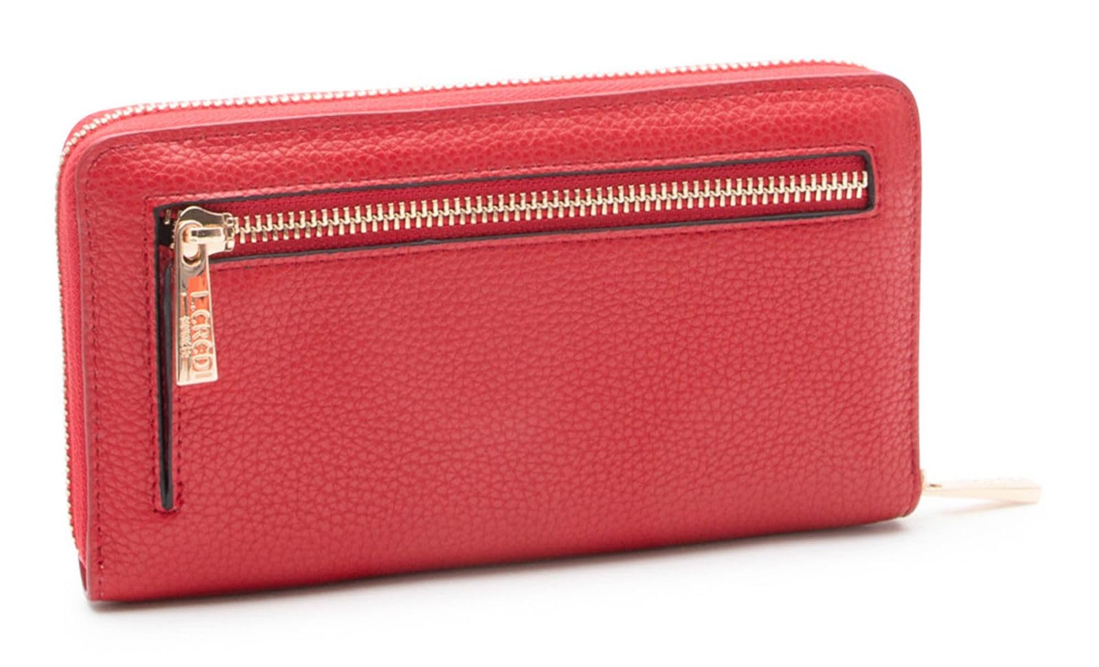 L.CREDI Geldbörse Perla Zip Around Wallet Red rot