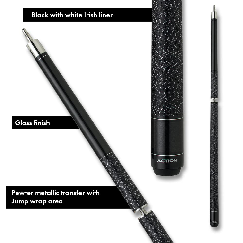 Action Pewter Metallic Transfer with Jump Wrap Area Break Jump Cue Weight: 21 Oz.