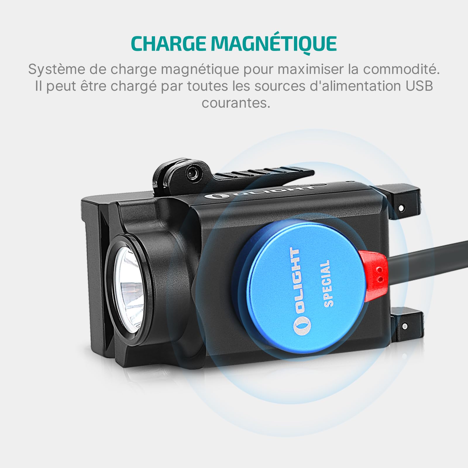 OLIGHT PL-Mini 2 Valkyrie Lampe Tactique Réglable Chargeur Aimanté Puissante 600 Lumens pour Chasse Recherche Compatible avec Picatiny Et GL Noir