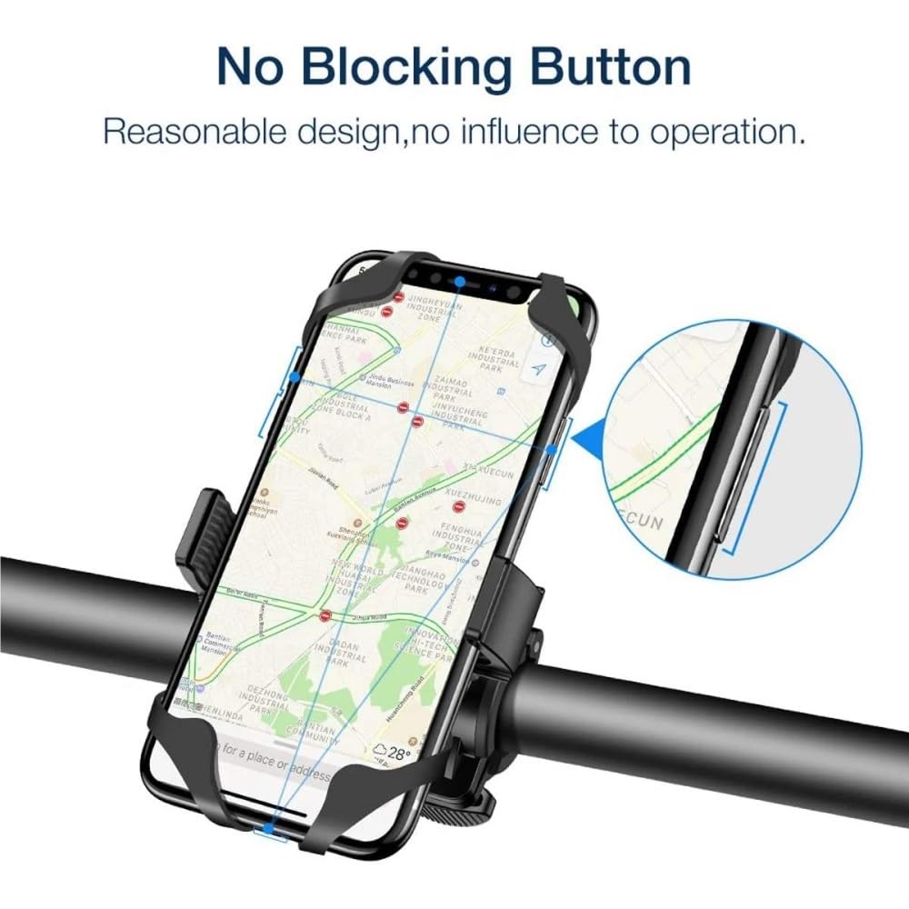 Supporto Telefono Universale Moto Bici Morsetto Manubrio Supporto GPS(ROSSO)