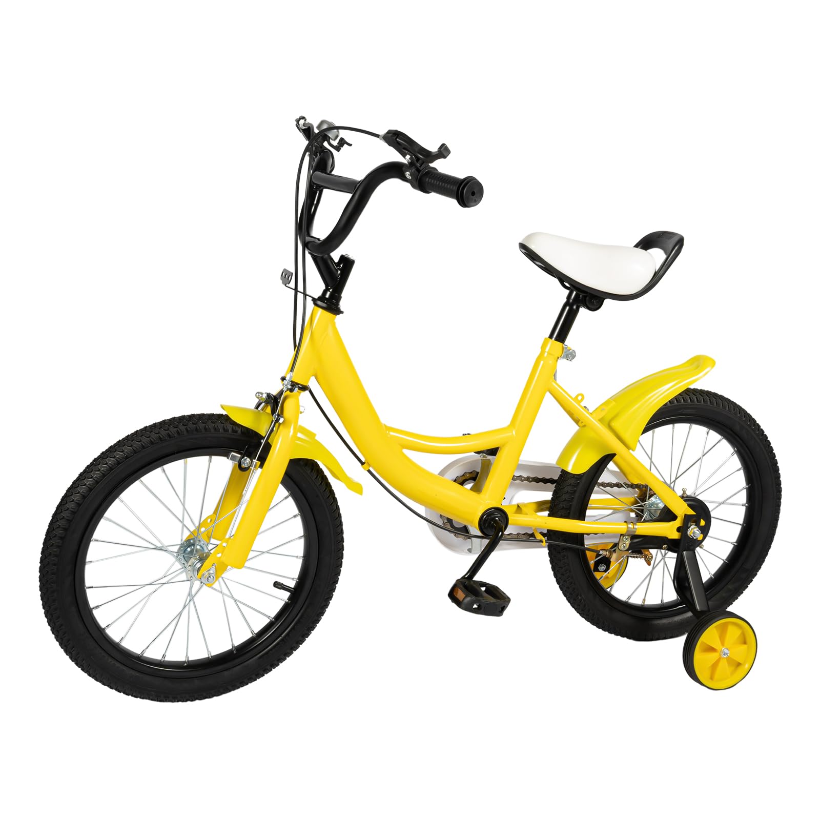 Vélo Enfant 16 Pouces YNAADYH Avec Roues Stabilisatrices Amovibles - Garçon Fille 4-8 Ans