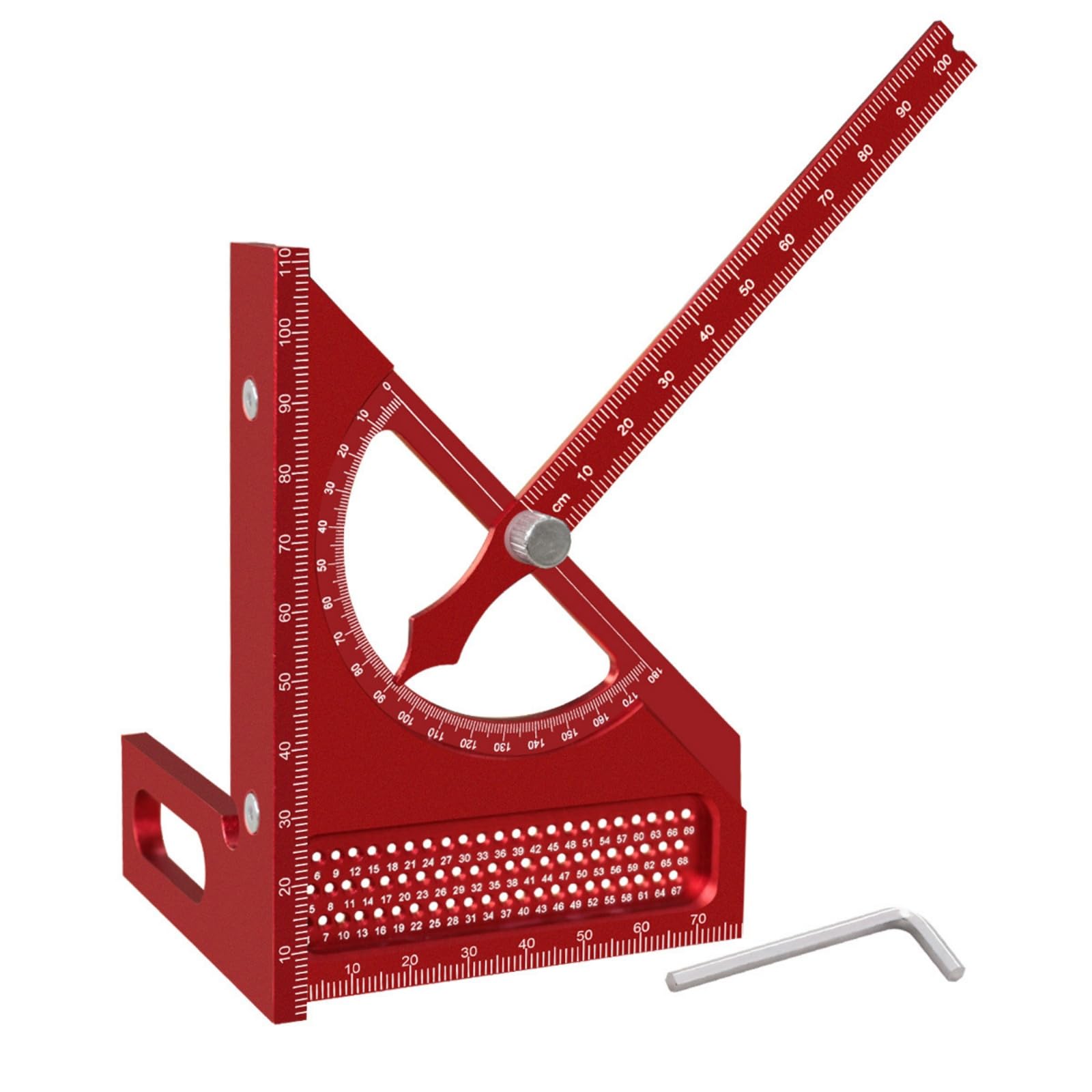 Accuracy 180 Degree Marking Tool with Aluminum Alloy Construction for Efficient Woodworking and Engineering Applications Engineering Measurement Rulers