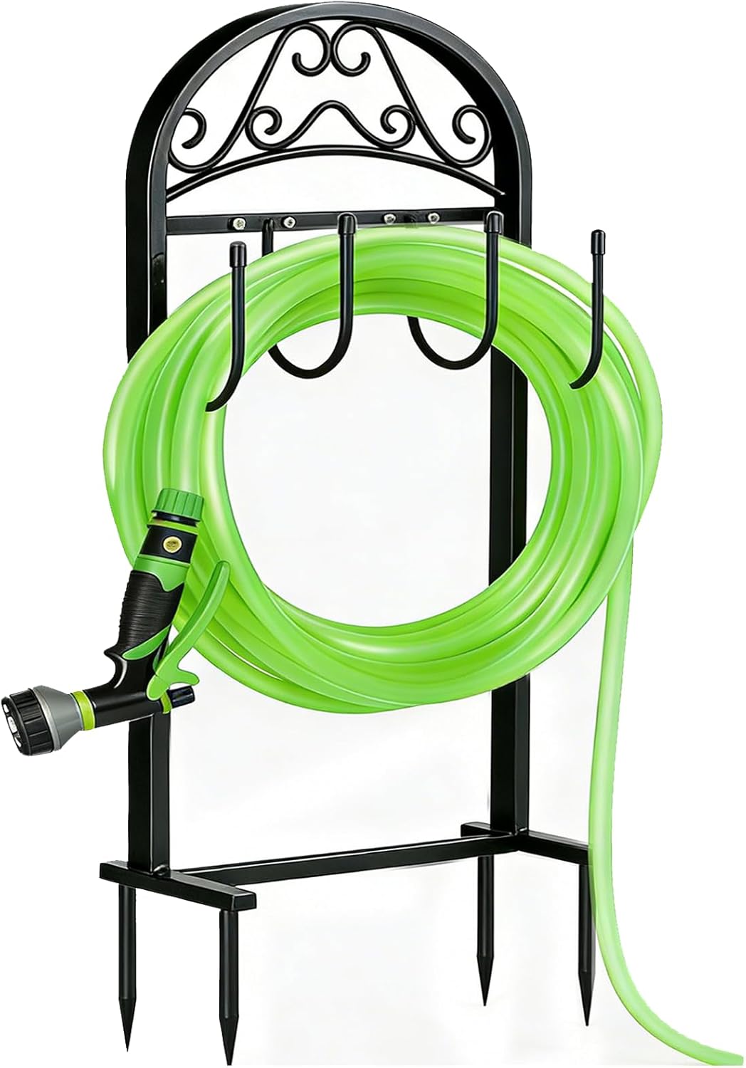 Garden Hose Holder，2-Pack Freestanding Hose Holder Heavy Duty Hose Hanger,Sturdy Hose Stand for Lawn & Yard Hose Storage Rack