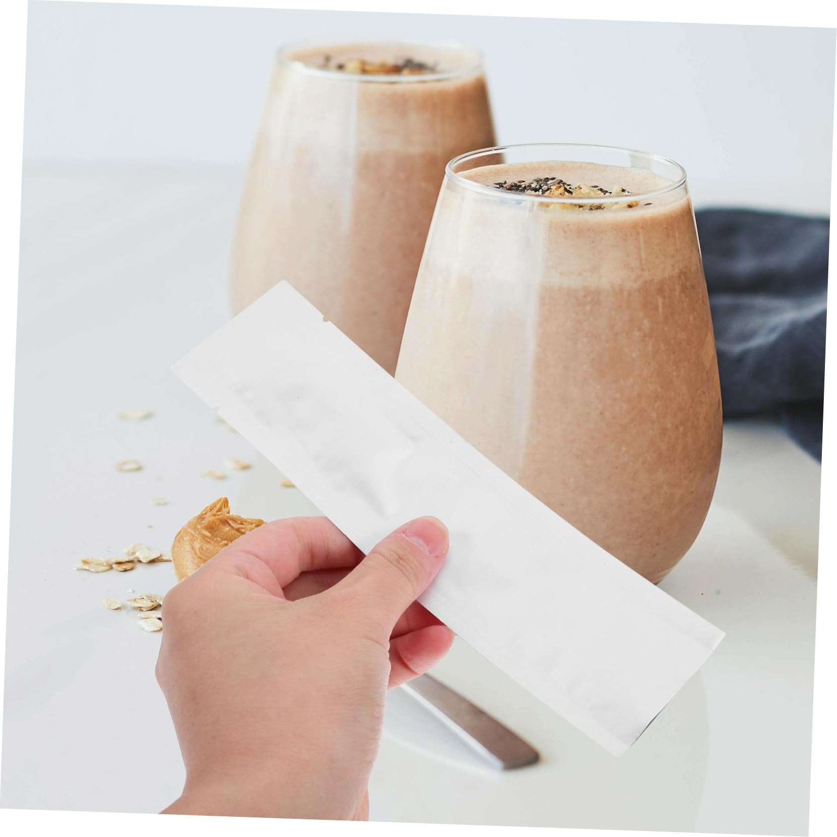 SOLUSTRE Food Storage Bag 100pcs Vacuum Pouch Mini Snack Bag Sealer Long Protein Powder