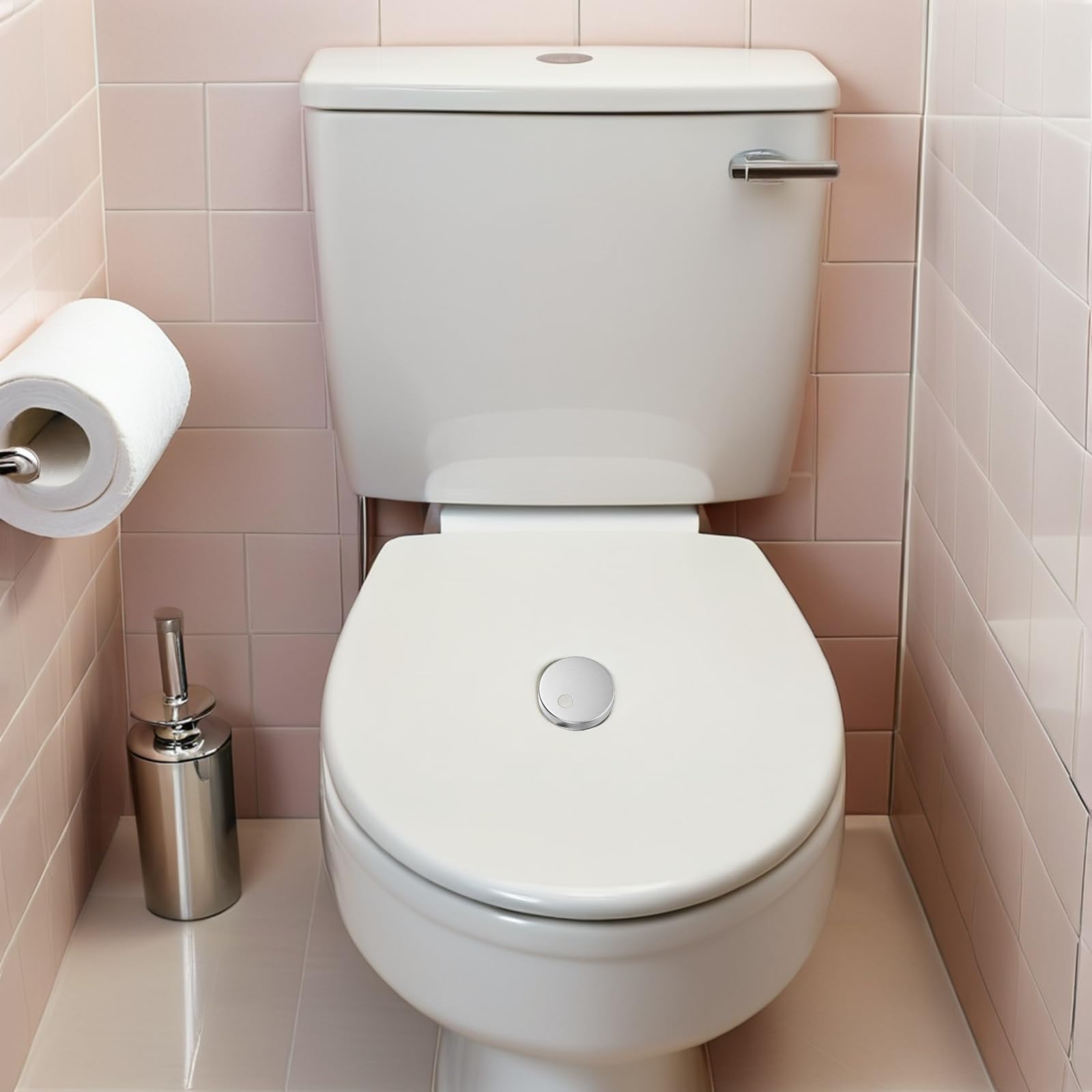 VILLCASE 8 Stück Wc Scharniere Abdeckungen aus Edelstahl 55mm Dekorative Befestigungen für Wc Sitze Universell Passend Einfache Montage Hygienisch und Pflegeleicht