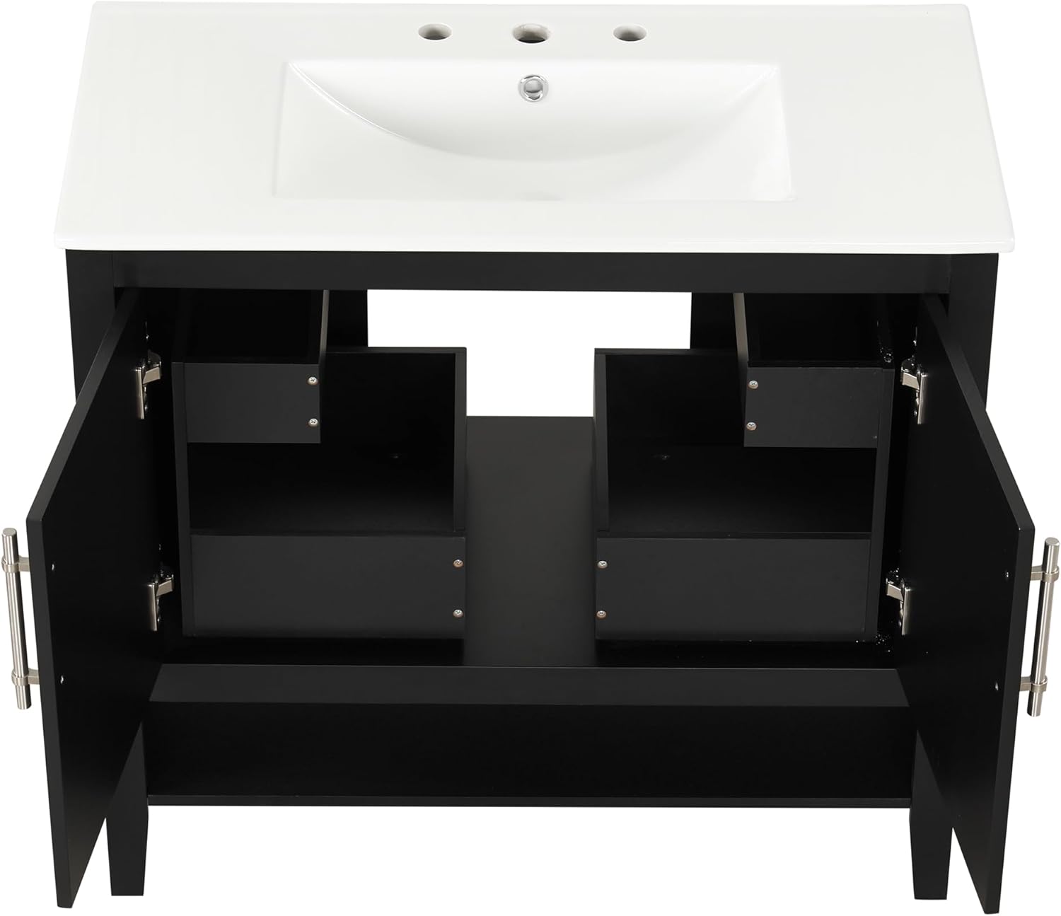 Ample storage space in the Dolonm Bathroom Vanity