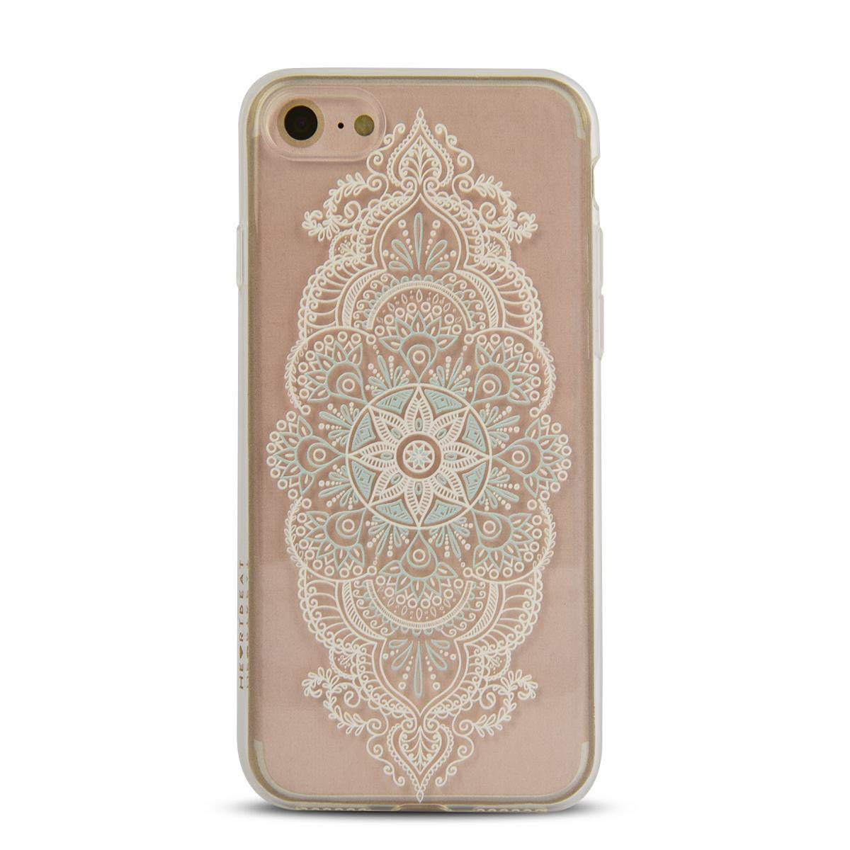 Heartbeat White Mandala Soft Silicone, Mobile Cover, Phone Case For iPhone 6 Plus, iPhone 6S Plus, iPhone 7 Plus, iPhone 8 Plus