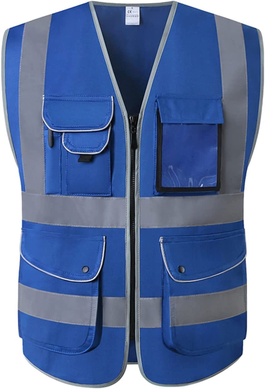 Gilet Sicurezza 2 Pezzi - Alta Visibilità Con Strisce Riflettenti 360° Per Lavoro E Sport - Foto 6