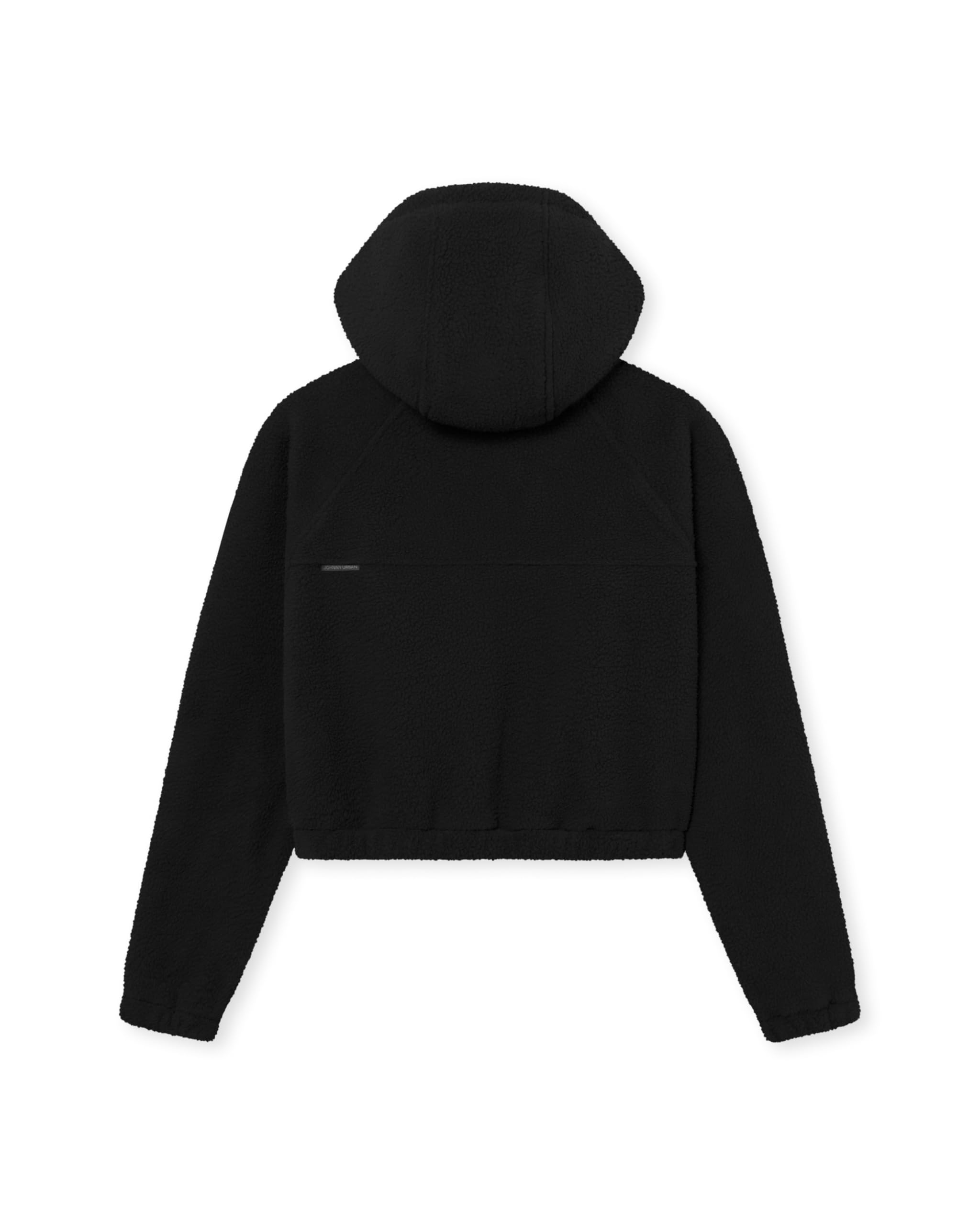 Johnny Urban Veste Courte en Polaire Femmes - Nova - Cropped Teddy Fleece Sweat Jacket - Polaire Zippée avec Haute Capuche - Veste Chaude Sherpa pour Automne et Hiver