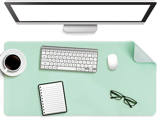 deenkk Desk Pad, Office Desk Mat, Laptop Desk Mat, Non-Slip Rubber Base, Waterproof Desk Writing Pad for Office and Home(40 * 80cm)