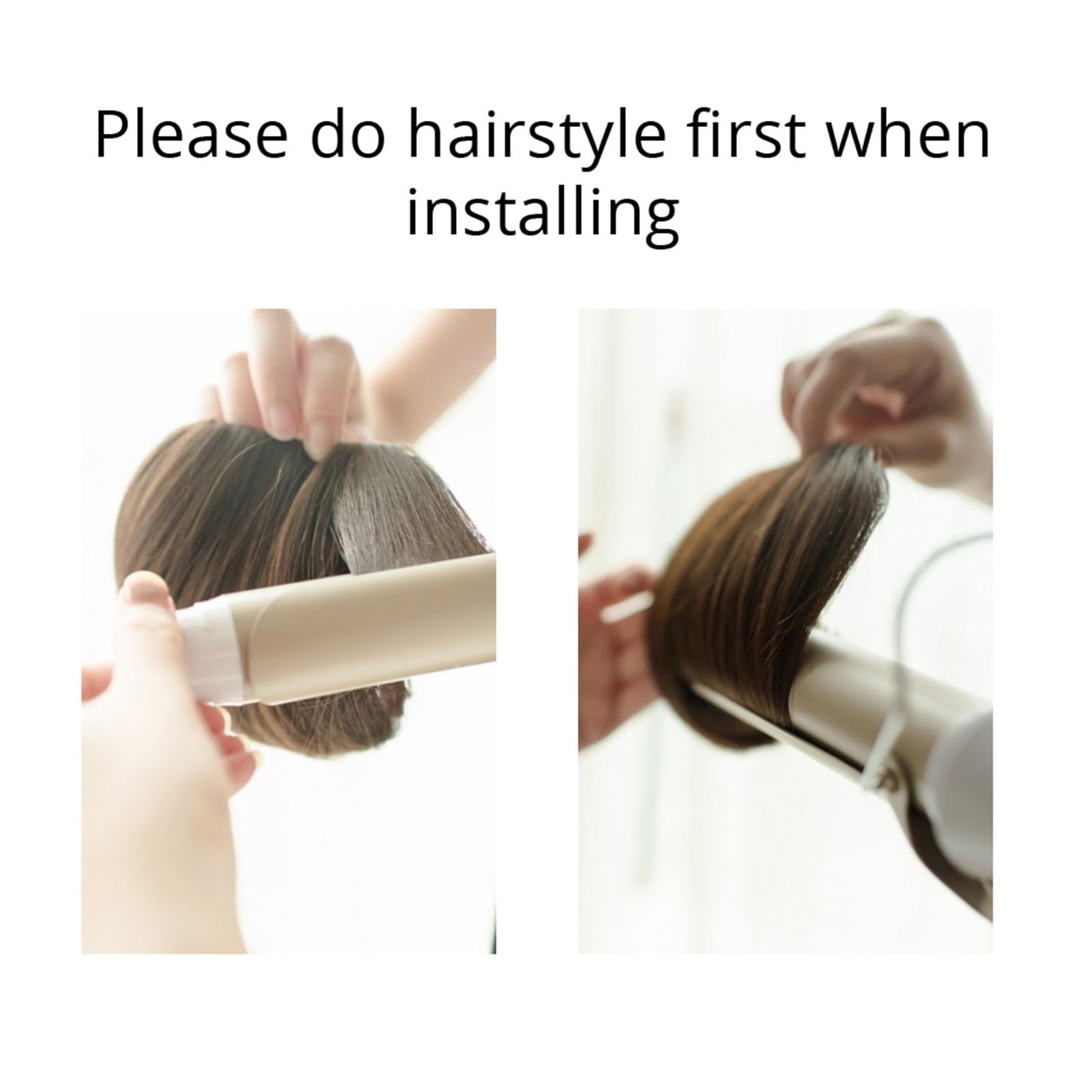 Clip in Pony Echthaar-Pony, 3 Clips in Schwarz, stumpf geschnittenes Fransen-Haarteil, natürliches Schwarz-Blond-Bang, 20,3 cm Clip-in-Haarverlängerungen, Braun Pony Haare(#27)