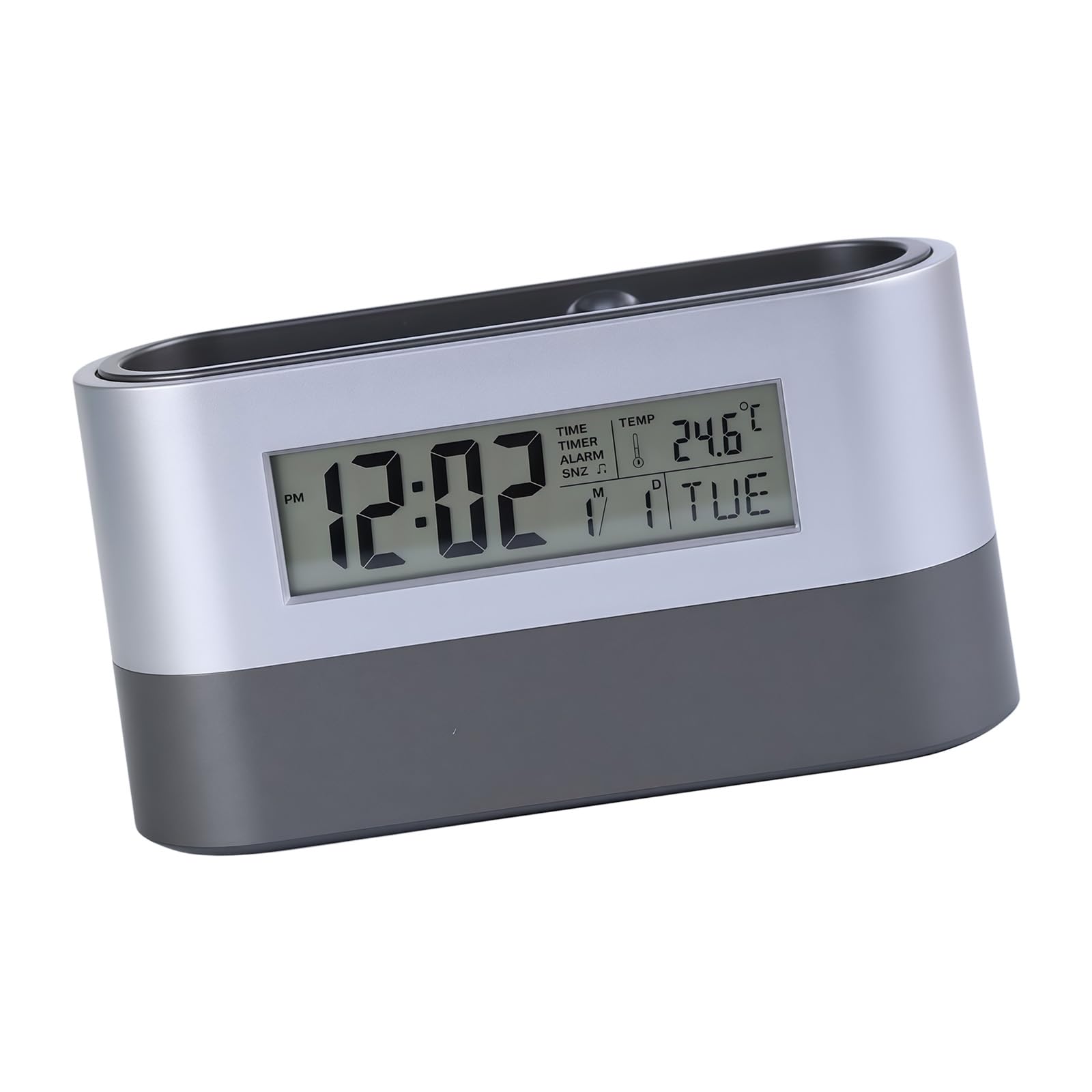Desk Accessory Combining Pen Holder Container Digital Clock with Temperature Display and Countdown Timer Feature Study Clock Pencil Holder
