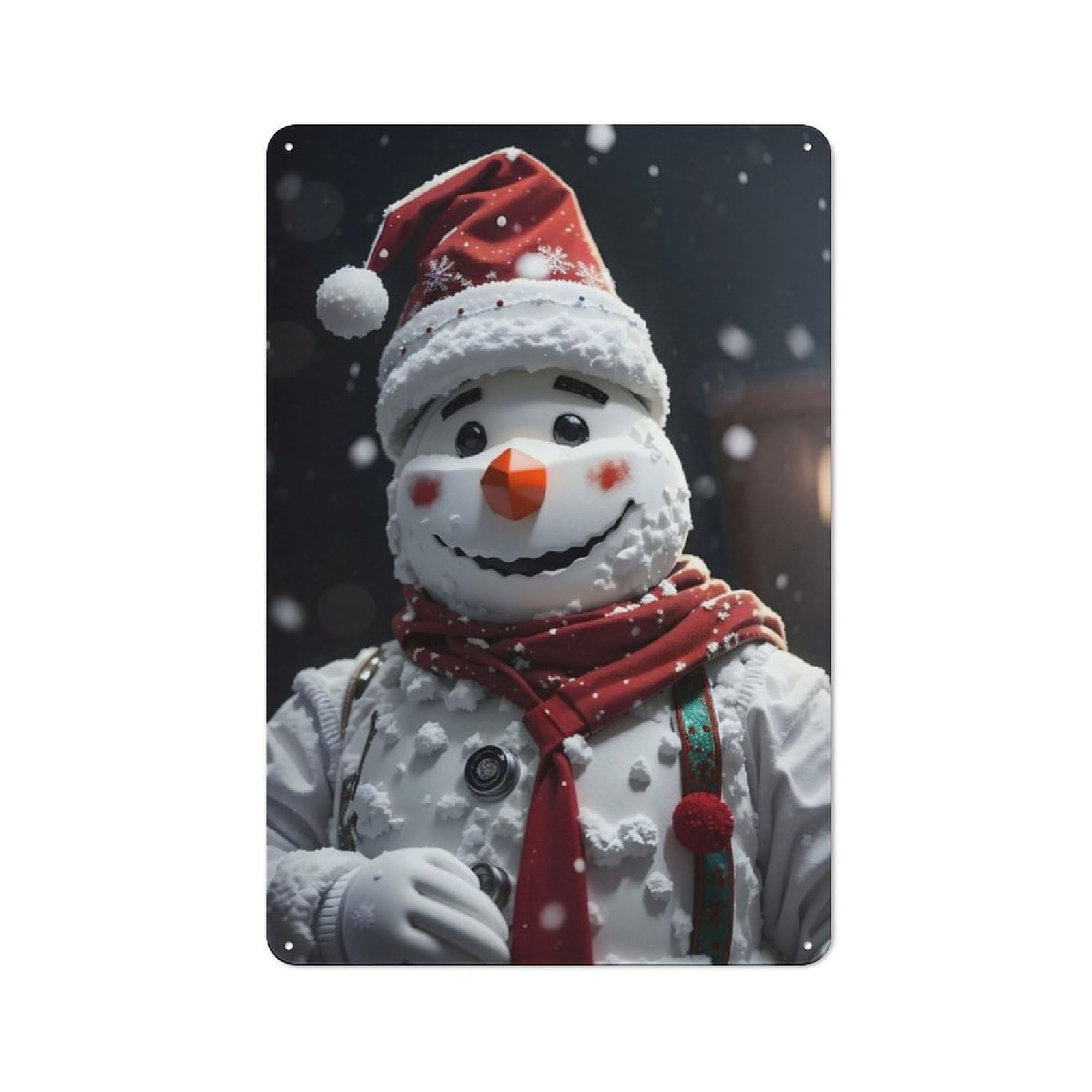 Junmoney Snowman Funny Office Metal Sign 30X20cm, Understated Office Wall Decor For Workspace, Cafe, Shop Or Desk Area