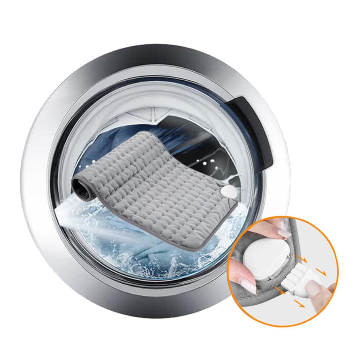 Termoforo Elettrico Riscaldante 75w con 6 Livelli di Temperatura e 4 Timer, Tessuto Morbido in Plush, Lavabile a Mano, per Atleti e Anziani