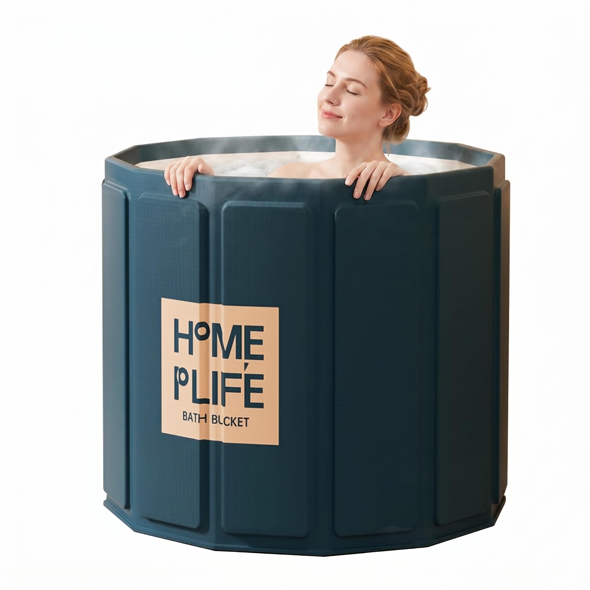 Baignoire pliable portable adulte peu encombrante bain chaud glacé 80x65cm | Baignoire compacte avec isolation thermique pour cabine de douche, adaptée au spa maison et bain froid