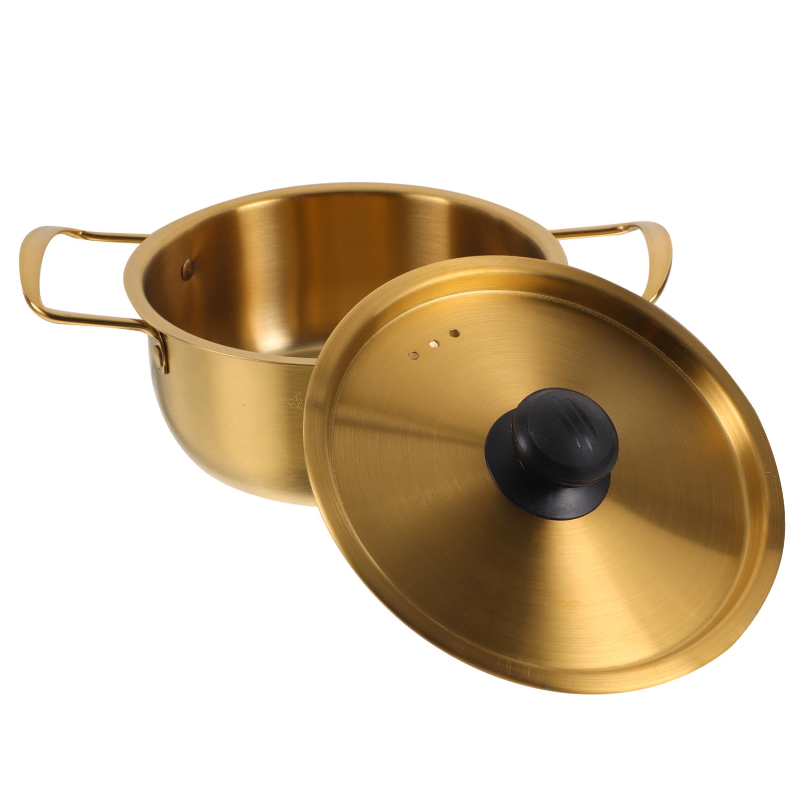 OFFSCH Large Soup Pot Lid Korean Ramen Noodles Pot Stainless Steel Cookware for Indoor Outdoor