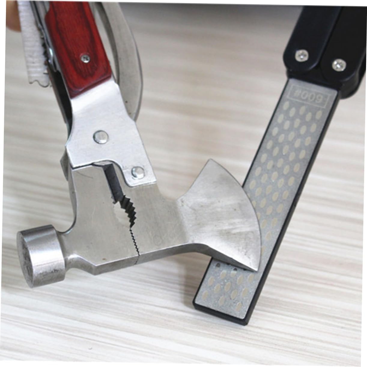 TEHAUX Diamond Stone Sharpener Double-sided Knife Portable for Kitchen Outdoor Use