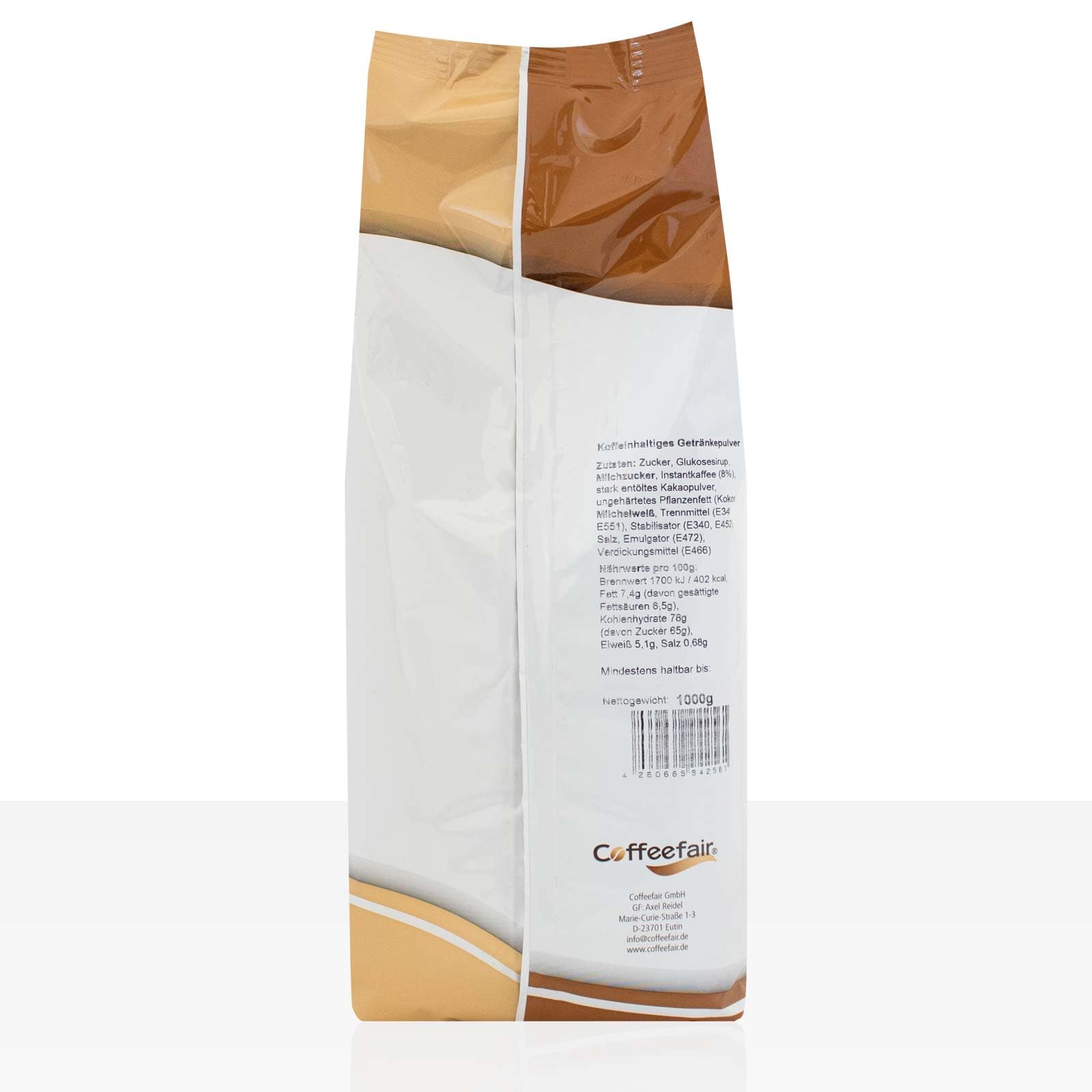 Coffeefair Choco Cappuccino 10 x 1kg Instant-Getränkepulver, cremiger Cappuccino mit feiner Schokoladennote, Automatengeeignet, ergiebig