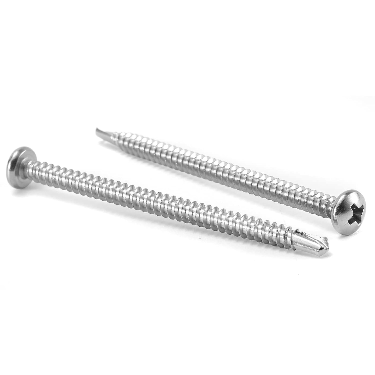#12 x 3" Sheet Metal Screws 100Pcs 410 Stainless Steel Pan Head Fast Self Tapping Screws by SG TZH