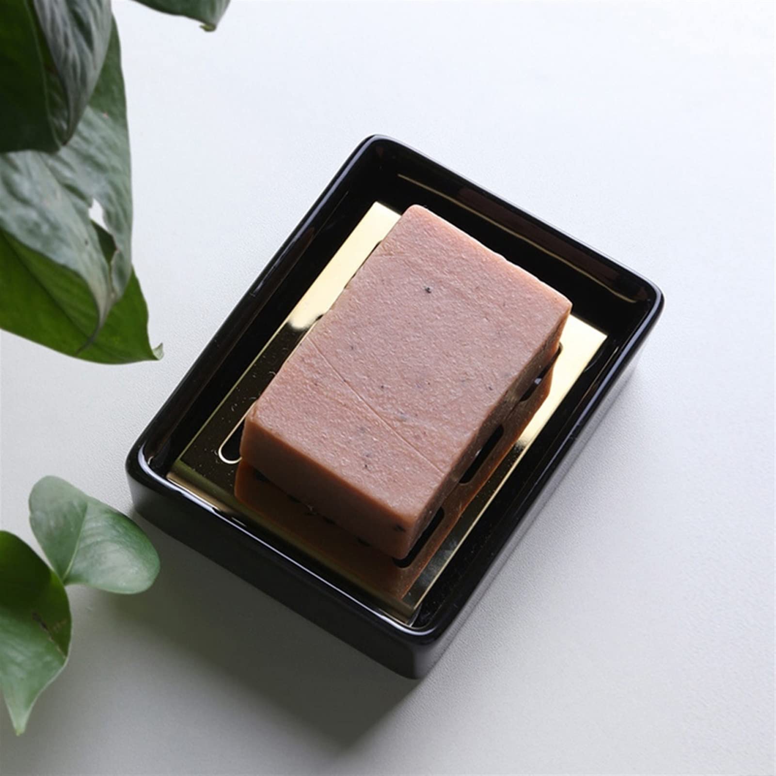 Jabonera Baño Black Cerámica Drenaje Jabonera Jabonera Rectangular Hood Soap Plato Creativo Hecho A Mano Esencial Póleo Bandeja Jabonera Ducha
