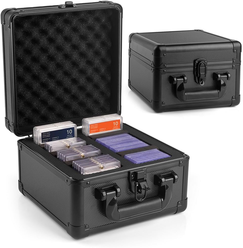 Graded Card Storage Box, Top Loaders Storage Boxes, PSA Card Slab Holder Storage Case for Trading Cards & Sports Cards