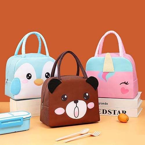 Miniatura 9 de 8 bolsas de almuerzo aisladas, lindas bolsas para el almuerzo, pequeñas bolsas enfriadoras, bolsa de almuerzo reutilizable, bolsa de almuerzo