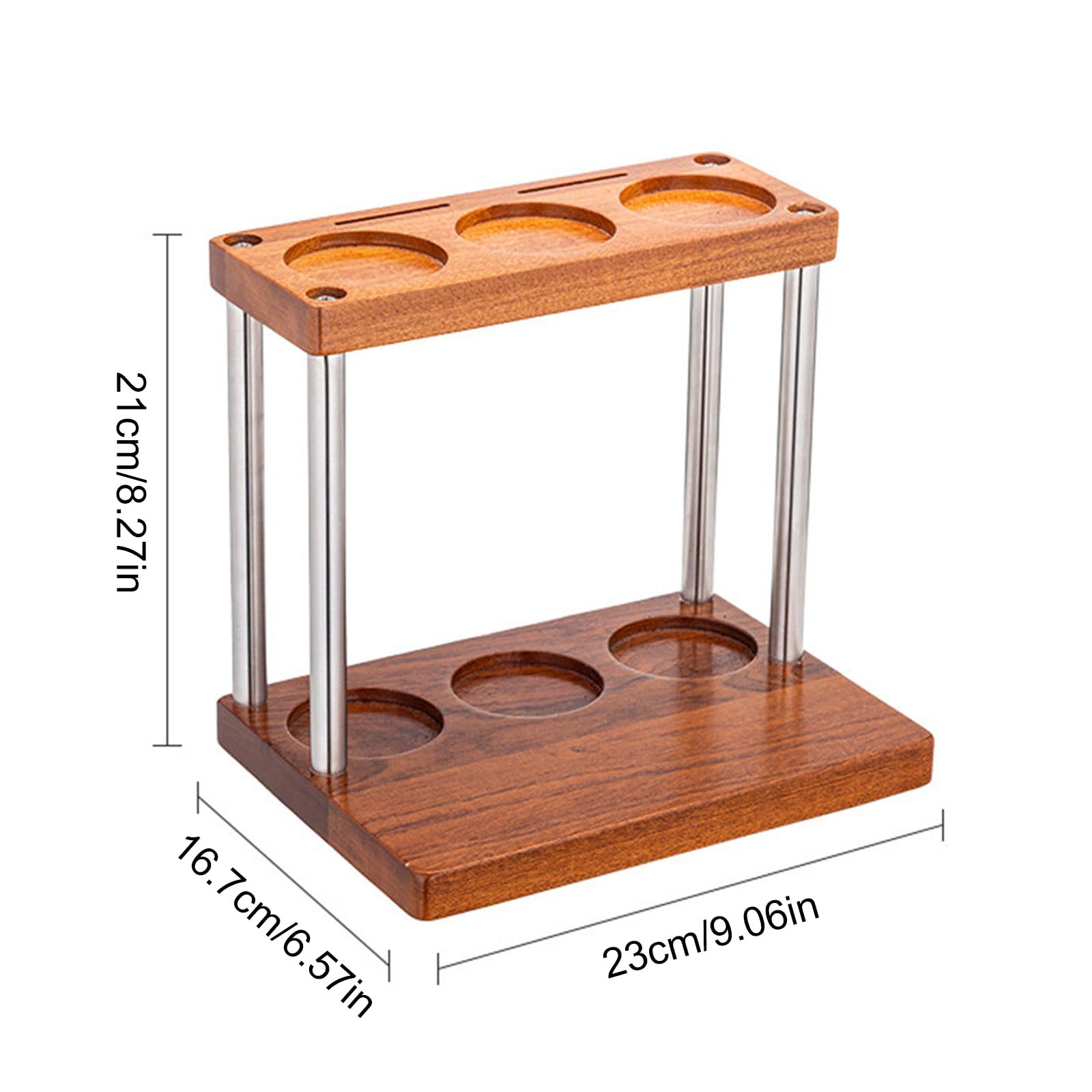 Holz Kaffee Organizer Ständer, vielseitiger Holz Kaffeezubehör Ständer, doppelstöckiges für ordentliche Küchen, natürliches Accessoire