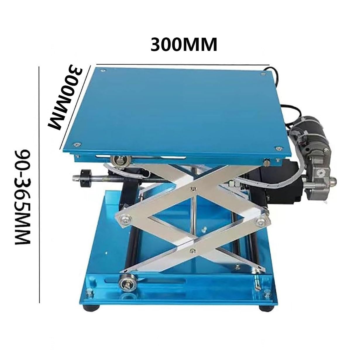 Plate-forme élévatrice électrique, charge de levage à ciseaux de laboratoire 250/300 mm, support de levage de laboratoire, hauteur de levage 90-365 mm, capacité de charge 30 kg(300mm)